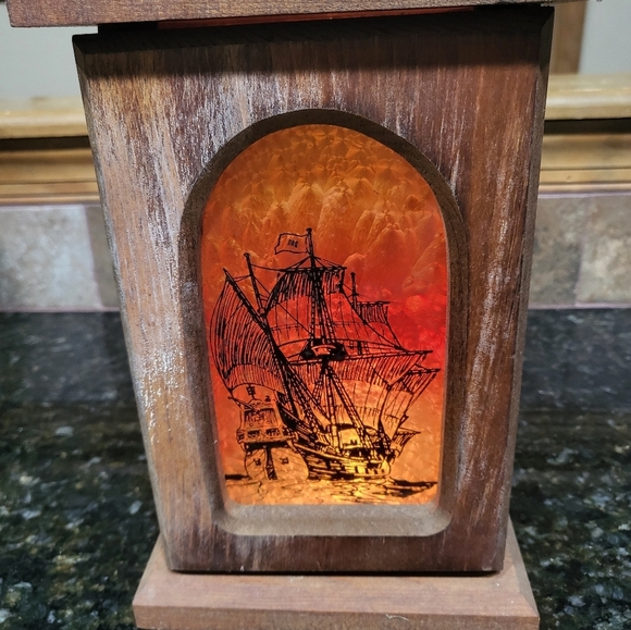 Other - Vintage 80's Nautical Ship Themed Wooden Lantern Box
